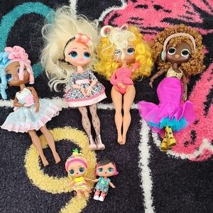 L.O.L. Surprise! Dolls Set - Pink, Blonde, Brown, Yellow & Turquoise